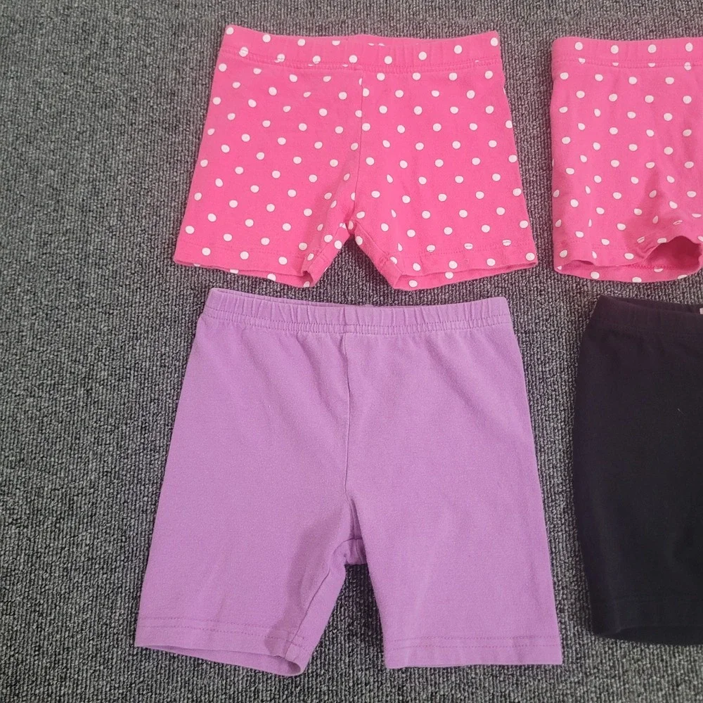Old Navy Circo 3T Bike Shorts Bundle 4PK Pink Polka Dot Purple Black Elastic